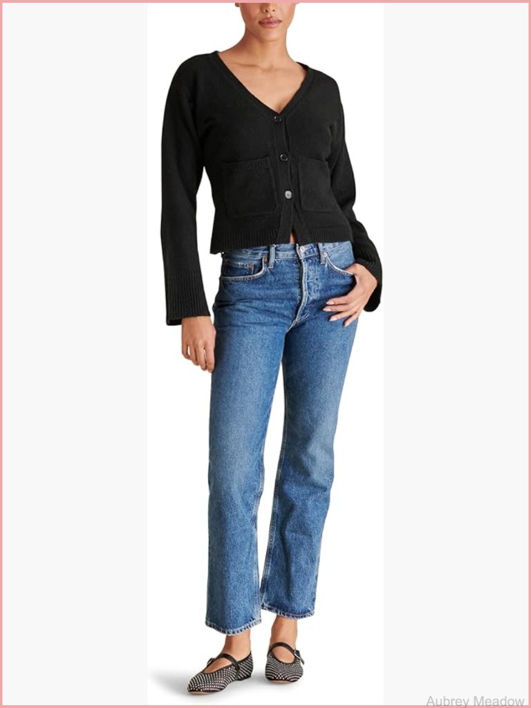 Women's Cardigan V-Neck Long Sleeve Button Front Soft Knit